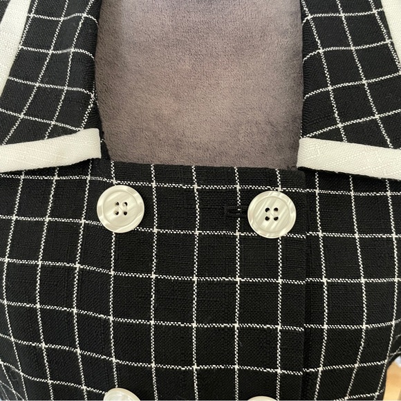 Le Suit Black‎ and White Short Sleeve Blazer Size 10 - Picture 2 of 7